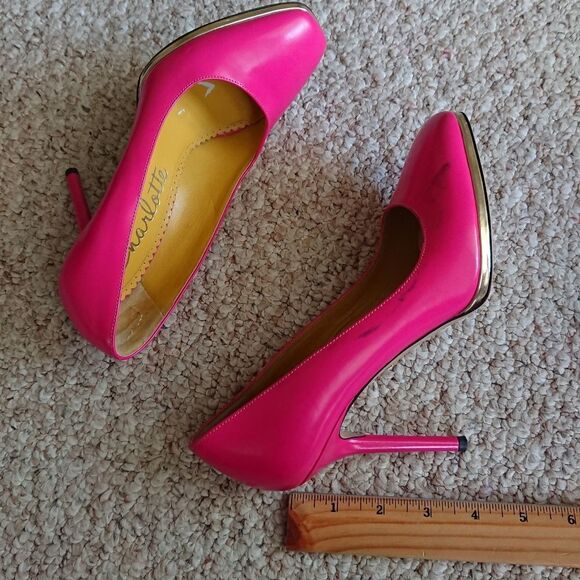 CHARLOTTE OLYMPIA Fuchsia Pumps size 36.5 - Picture 7 of 16